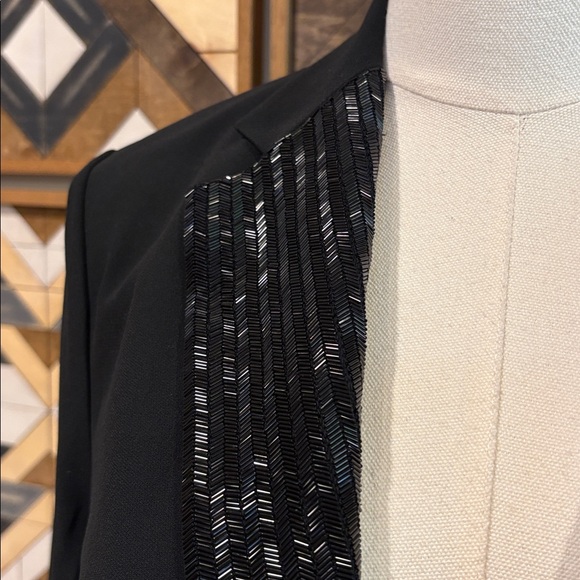 Ralph Lauren Collection Yvette Beaded Lapels Jacket Blazer in Black size 4 - Picture 3 of 15